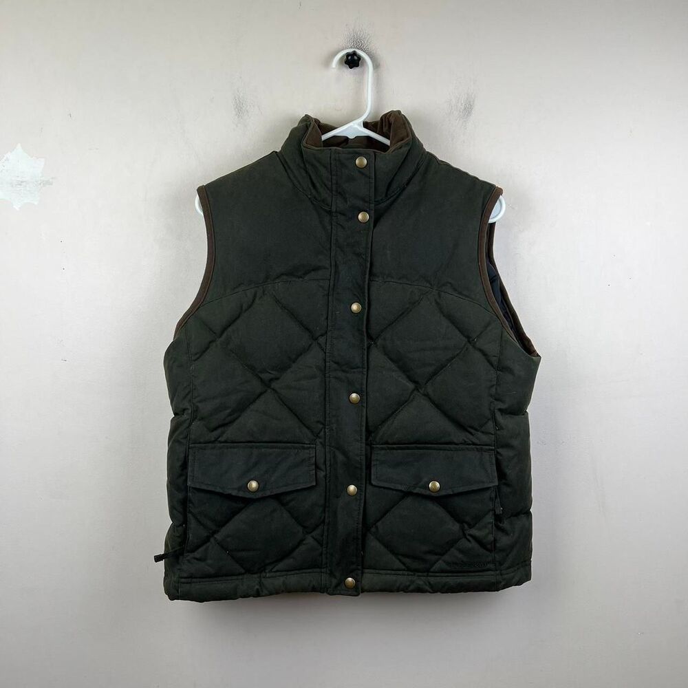 Women's L.L. Bean Upcountry Waxed Cotton Down Vest 0 DBM3 Size M